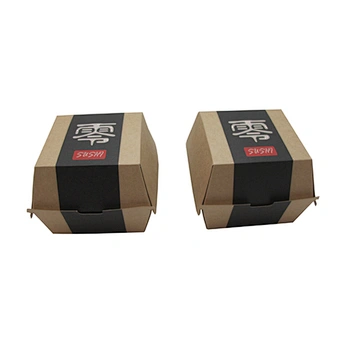 Wholesale Brown Kraft Paper Burger Boxes Fast Food Packing Boxes