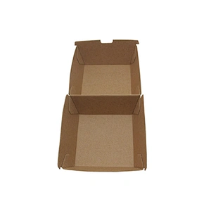 Wholesale Brown Kraft Paper Burger Boxes Fast Food Packing Boxes