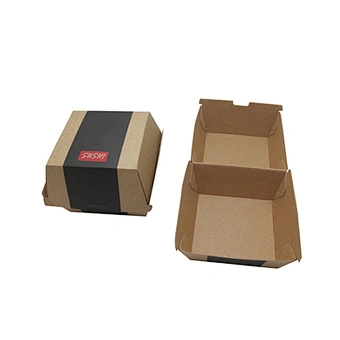 Wholesale Brown Kraft Paper Burger Boxes Fast Food Packing Boxes