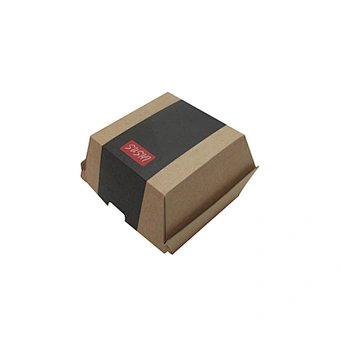 Wholesale Brown Kraft Paper Burger Boxes Fast Food Packing Boxes